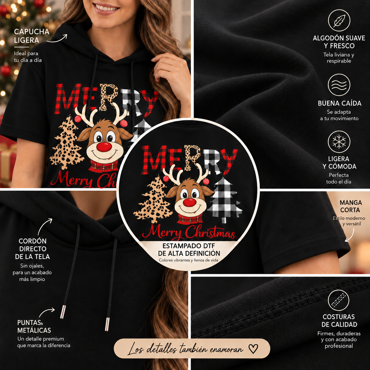 Detalles de la camiseta negra AA NaviCharm